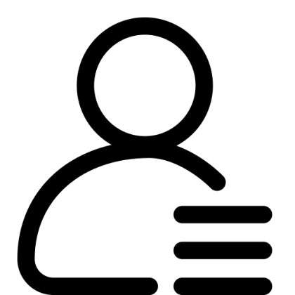 User Profile Icon with Data List