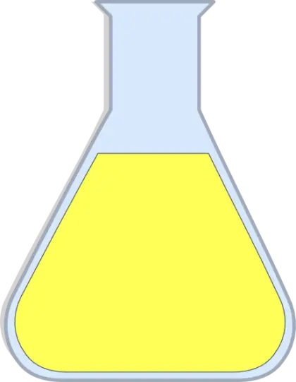 Yellow Chemical Flask for Science Learning
