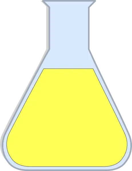 Yellow Chemical Flask for Science Learning