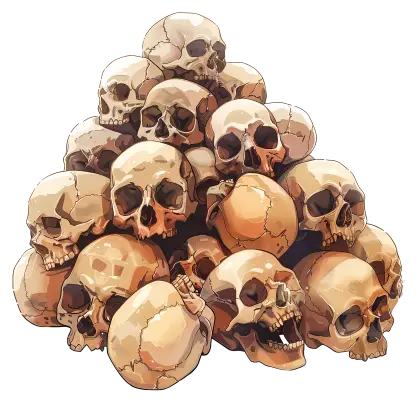 Illustration of a Pile of Skulls