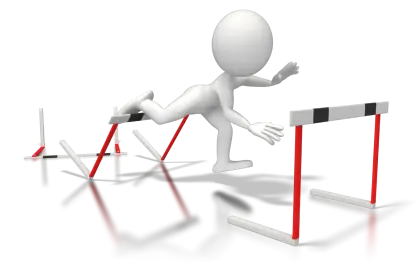 Falling Hurdler Illustration