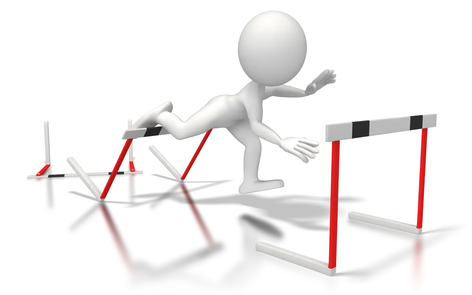 Falling Hurdler Illustration