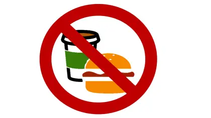 No Food and Drink Allowed Sign