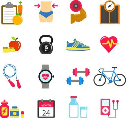 Fitness and Health Icons Collection