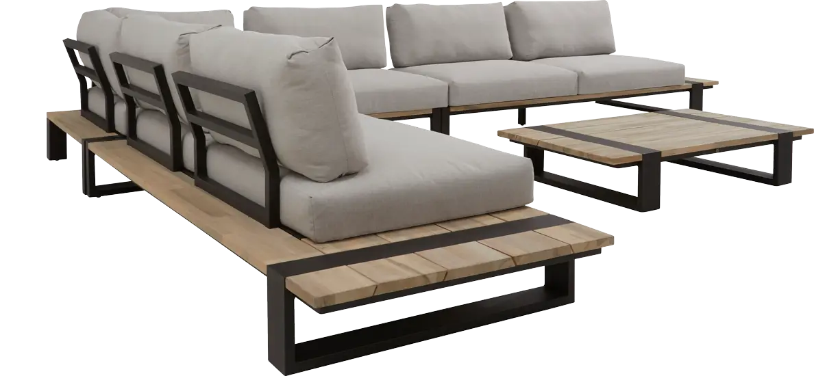 Modern Patio Furniture with Wooden Details