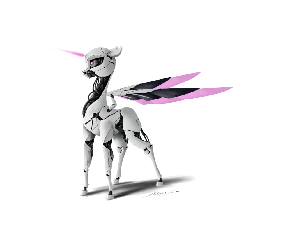 Futuristic Robot Unicorn