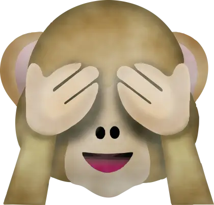 See No Evil Monkey Emoji with Covered Eyes
