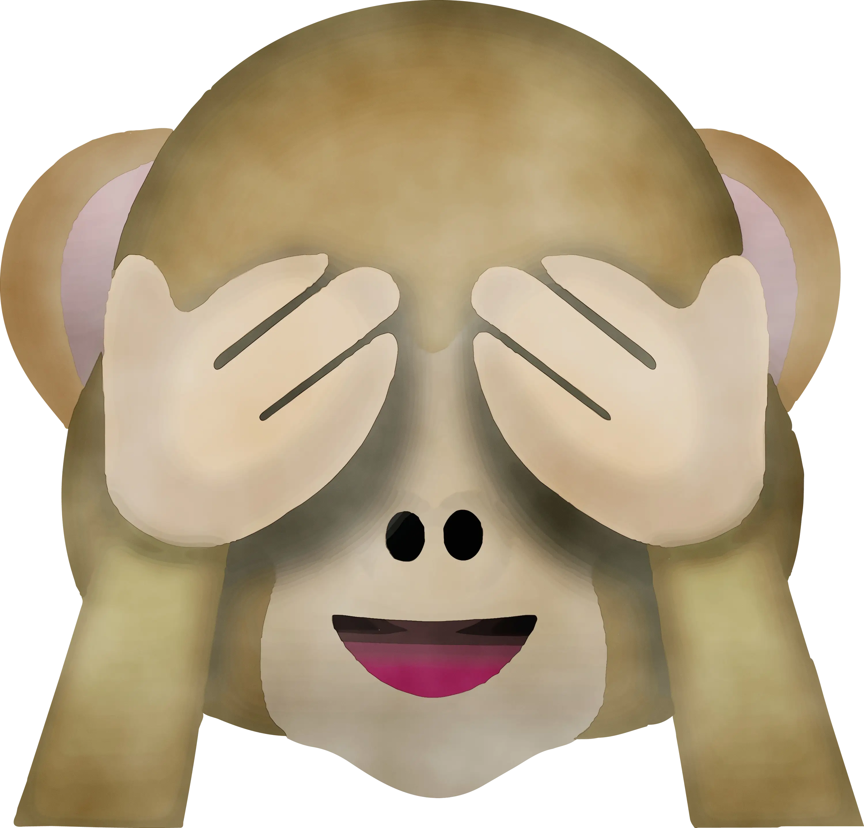 See No Evil Monkey Emoji with Covered Eyes