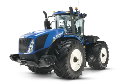 Blue Tractor with Heavy Tires