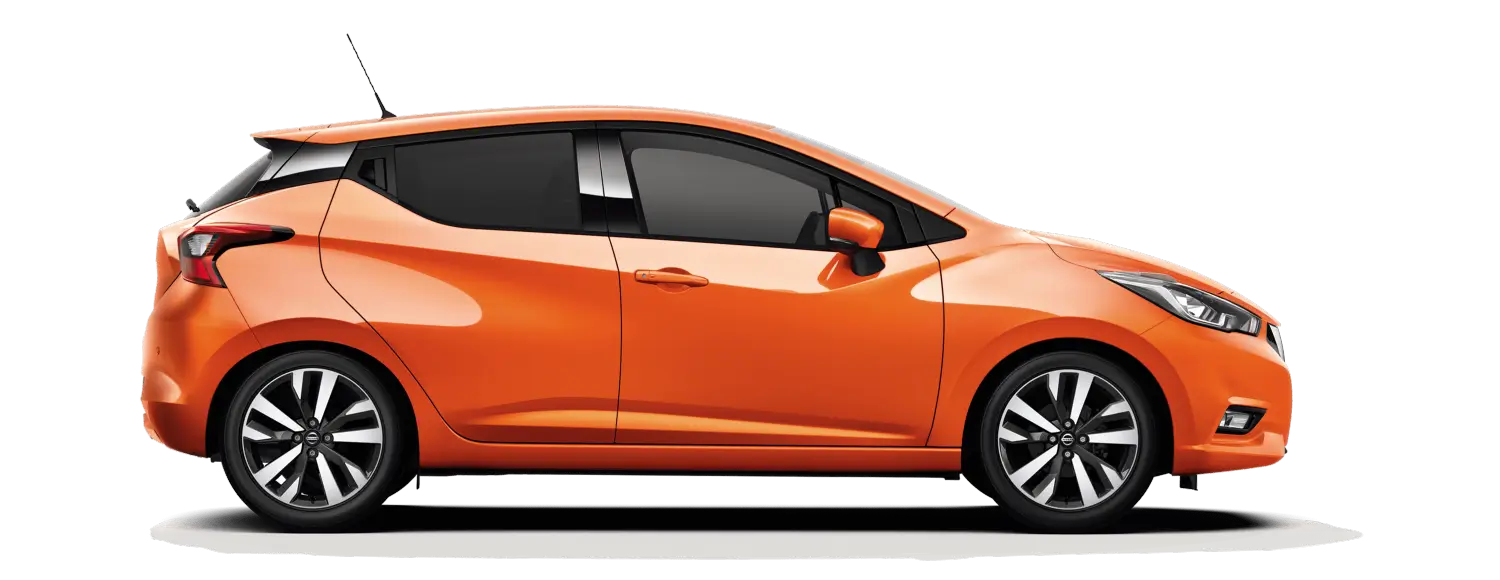 Orange Compact Car with Modern Design