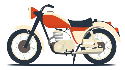 Vintage Motorcycle in Retro Style