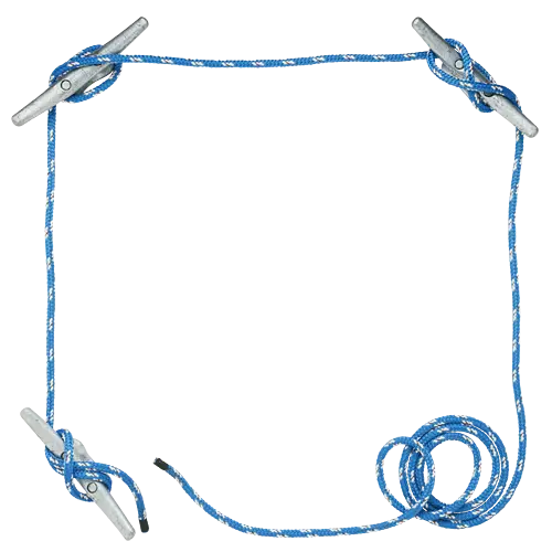 Blue Rope Frame with Knots
