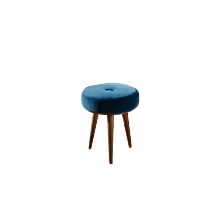Blue Wooden Stool