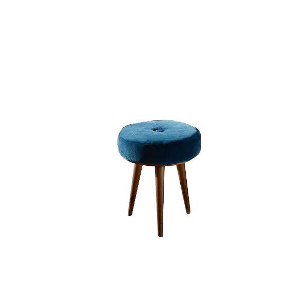 Blue Wooden Stool