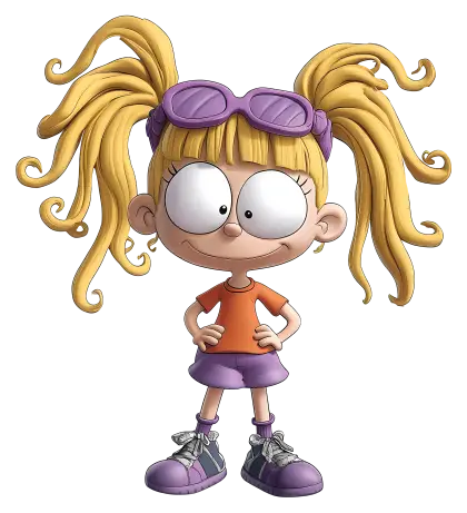 Cartoon Girl with Pigtails