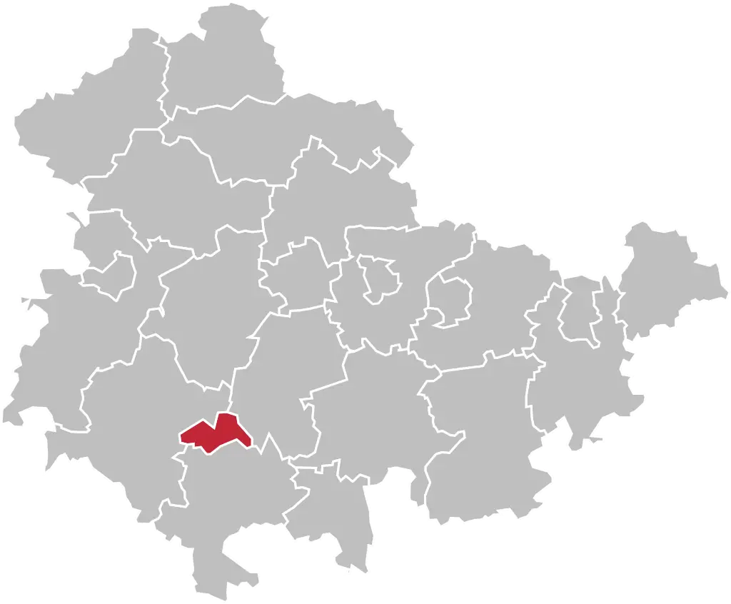 Map of Region with Highlighted District