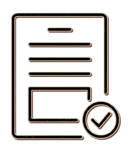 Approval Document Icon with Checkmark