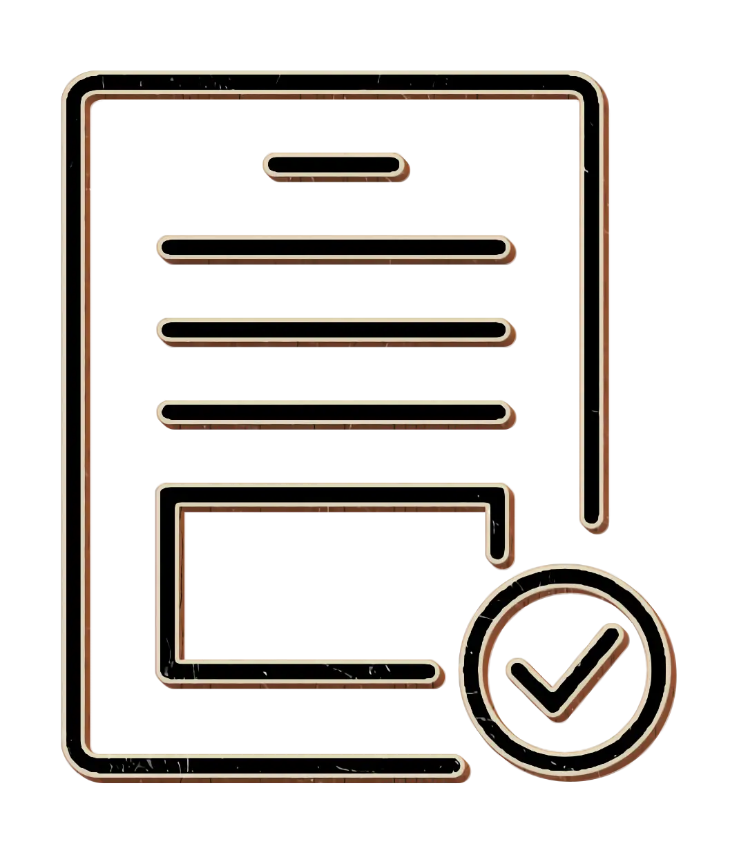 Approval Document Icon with Checkmark