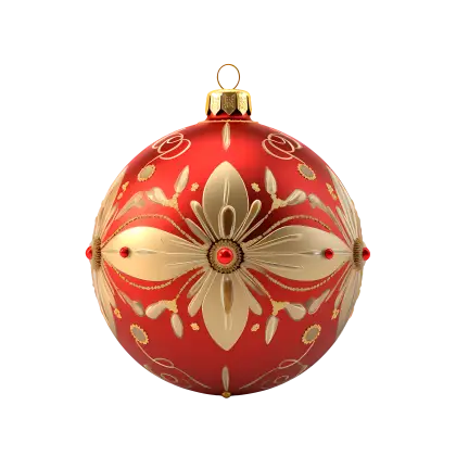 Red and Gold Christmas Ornament