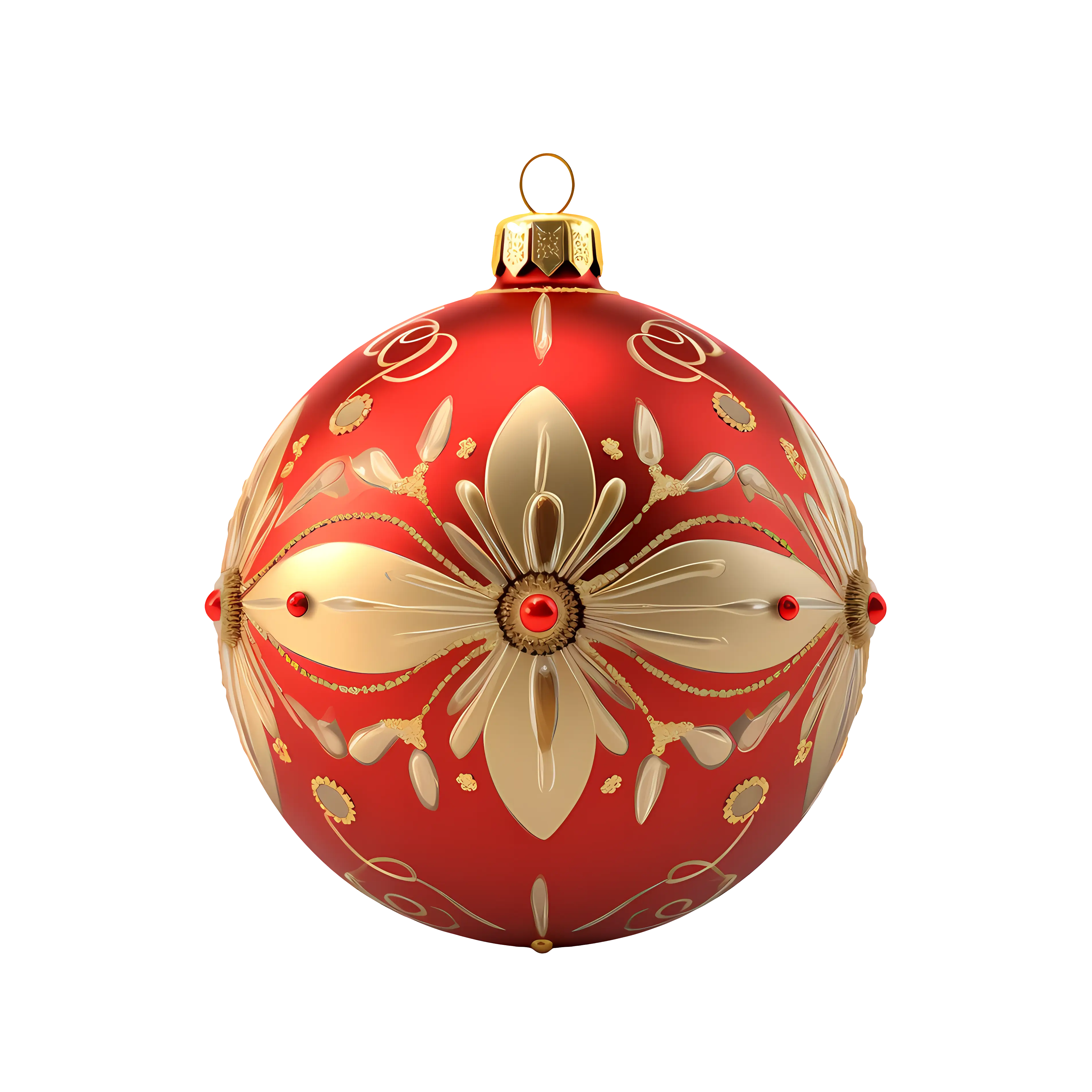 Red and Gold Christmas Ornament
