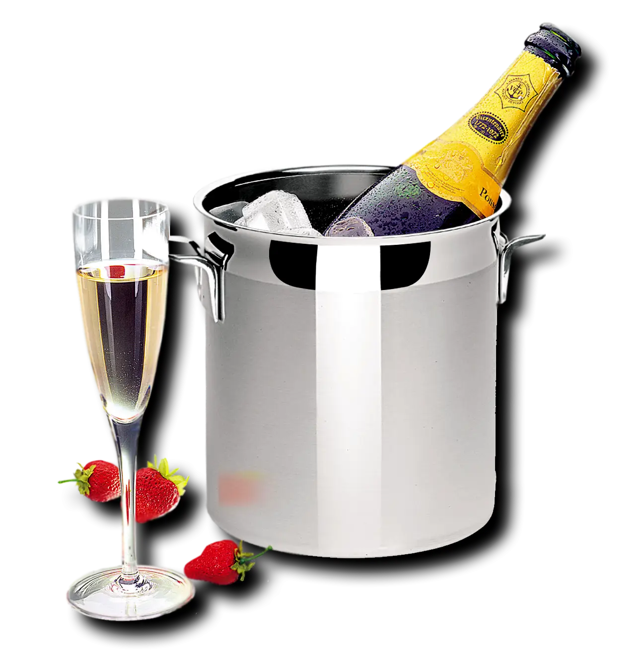 Champagne Bottle and Glass