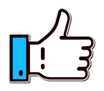 Like Icon with Blue Sleeve