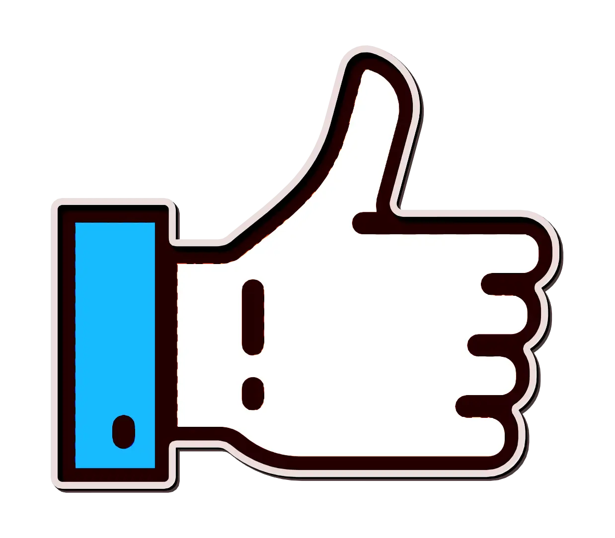 Like Icon with Blue Sleeve