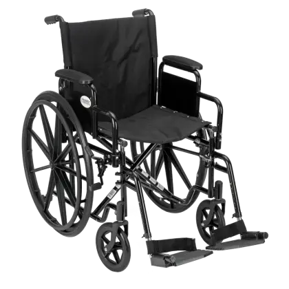 Black Manual Wheelchair for Mobility Assistance