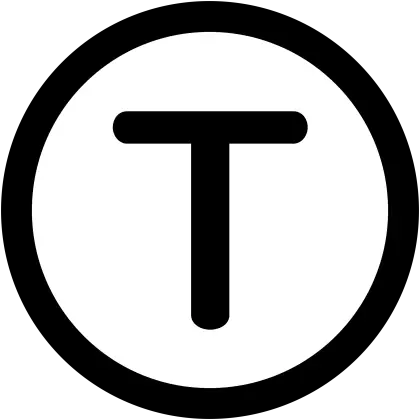 Simple T Symbol in Circular Logo Design