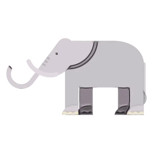 Cartoon Gray Elephant Illustration