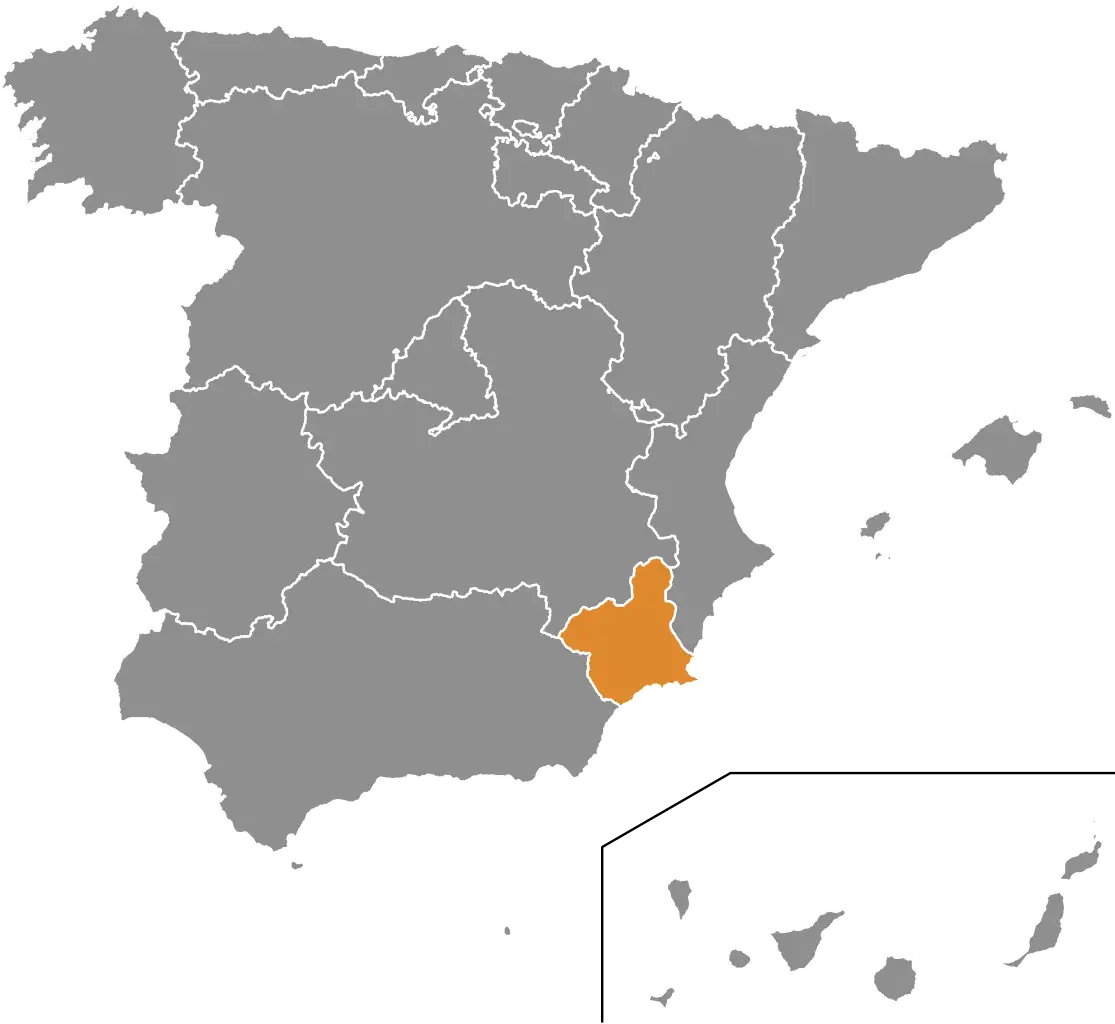 Map Highlighting Region in Spain