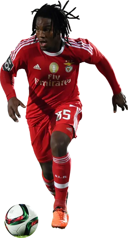 Soccer Player in Red Jersey