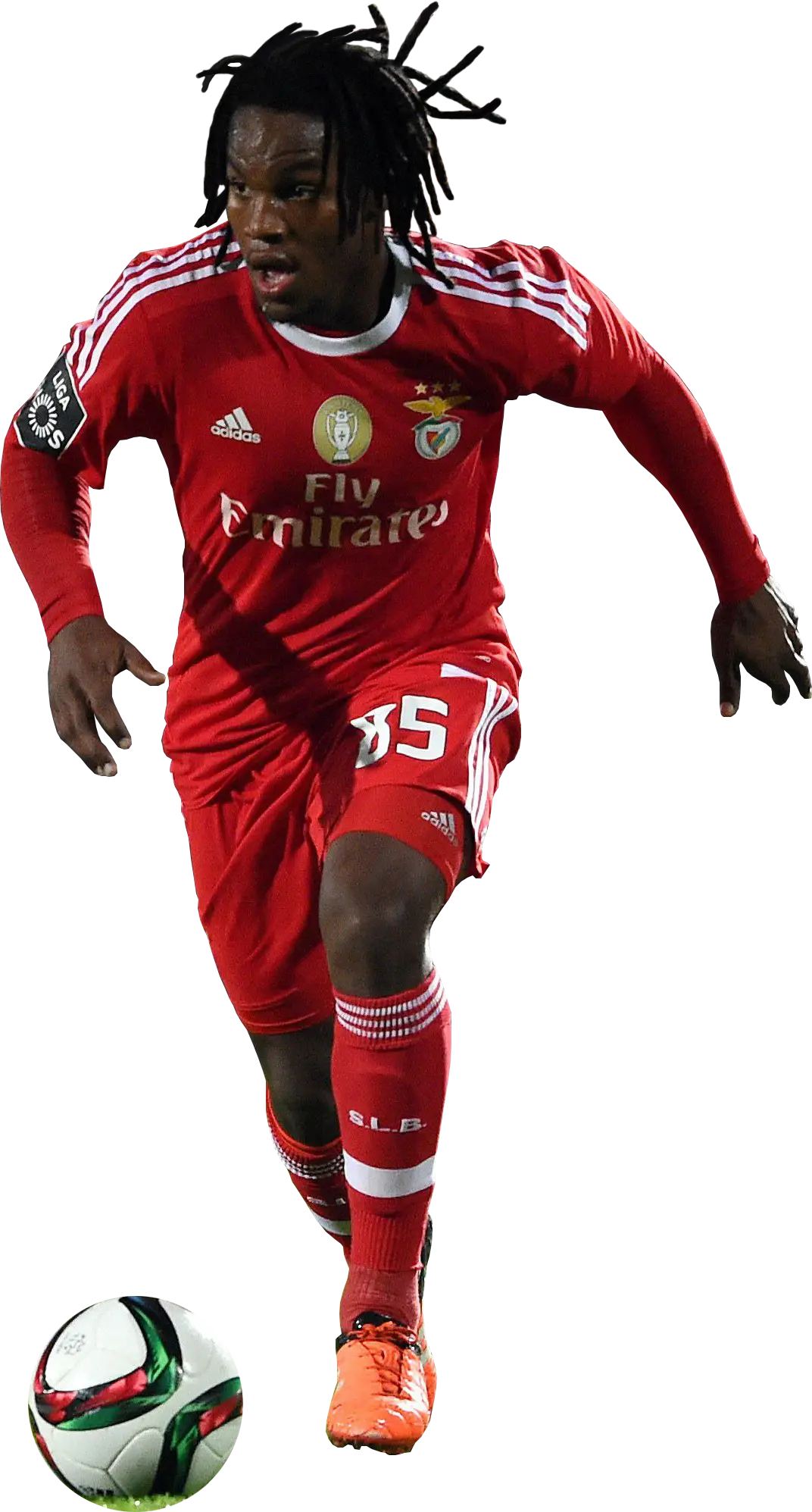 Soccer Player in Red Jersey