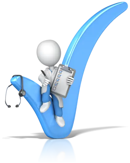 Medical Checkmark Icon with Doctor