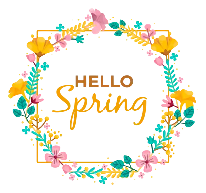 Hello Spring Floral Wreath