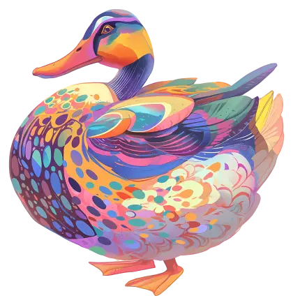 Colorful Duck Illustration