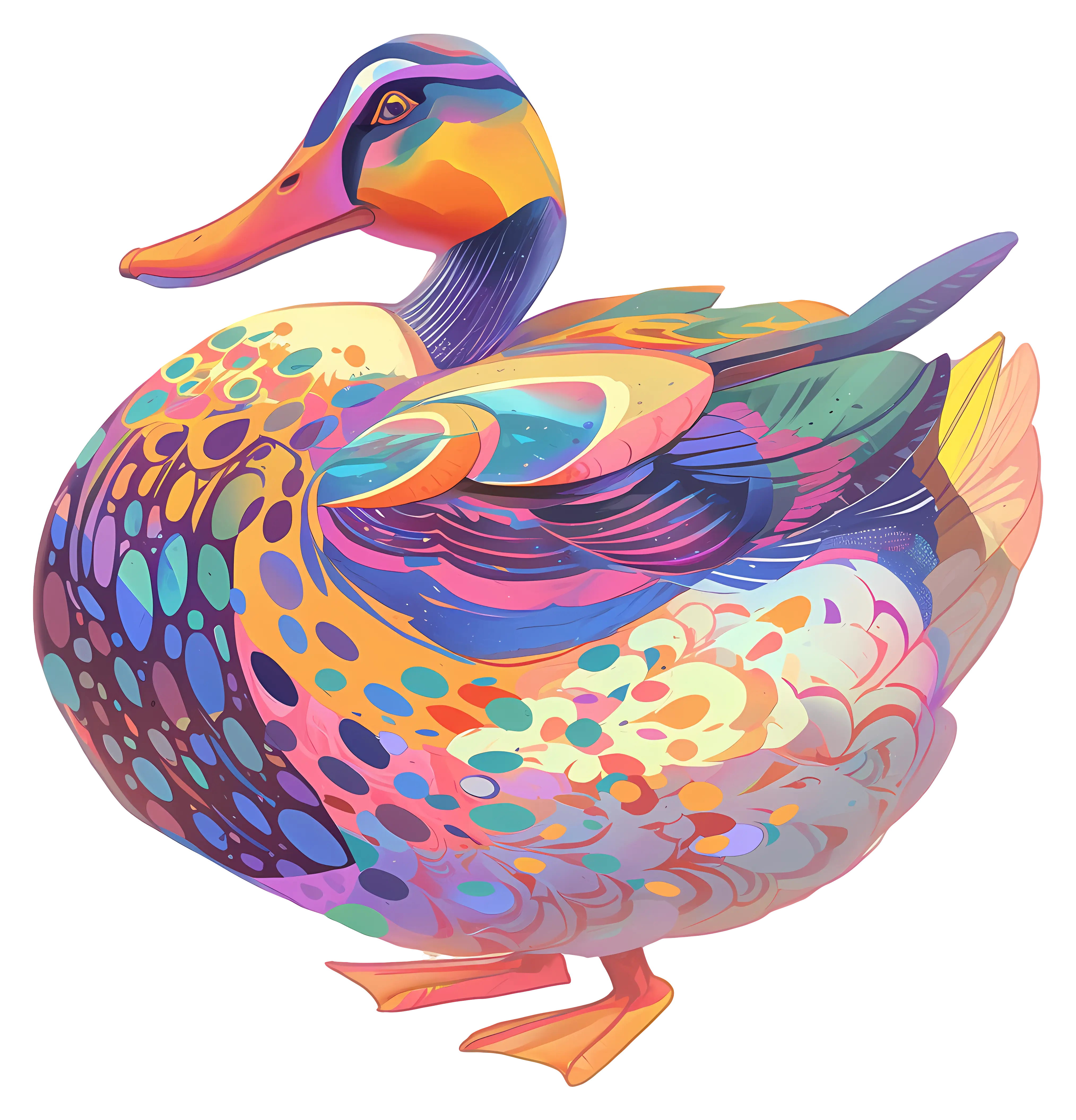 Colorful Duck Illustration