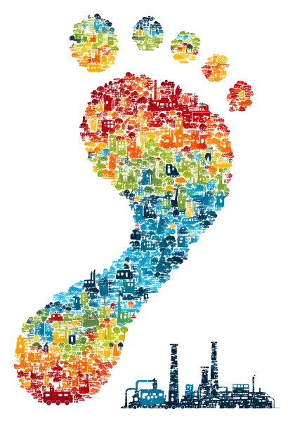 Colorful Footprint Symbol
