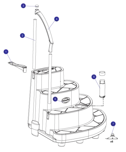 Assembly Diagram with Parts and Instructions