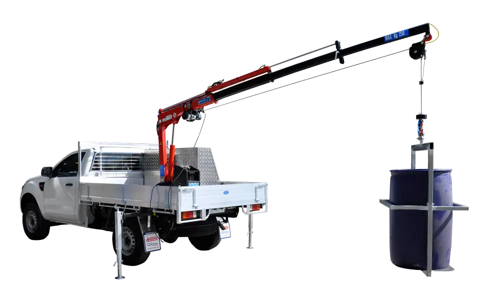 Truck with Mounted Crane