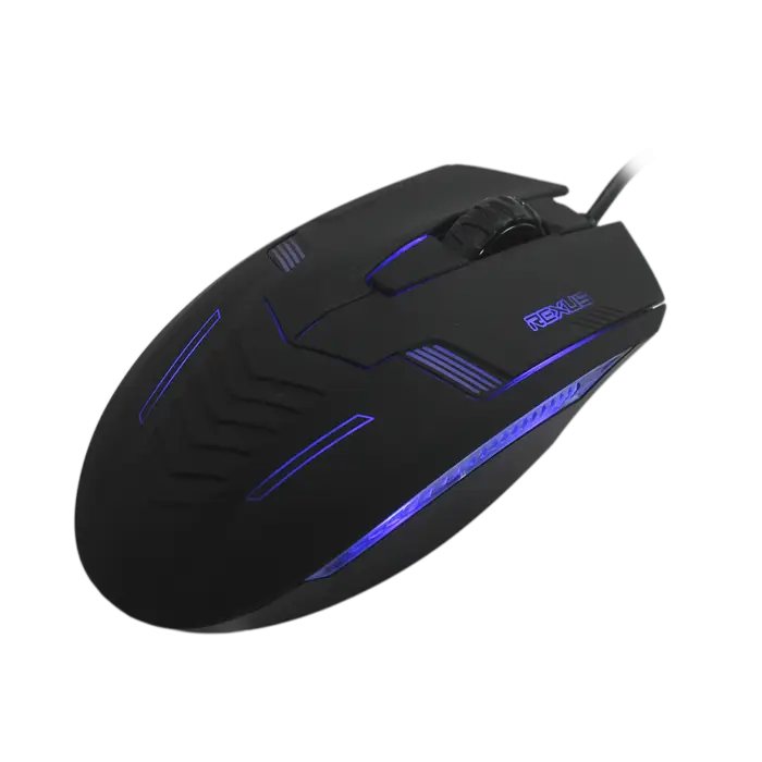 Black Gaming Mouse with Blue LED