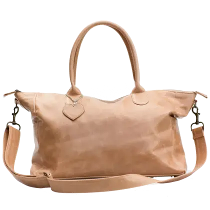 Tan Leather Handbag with Straps