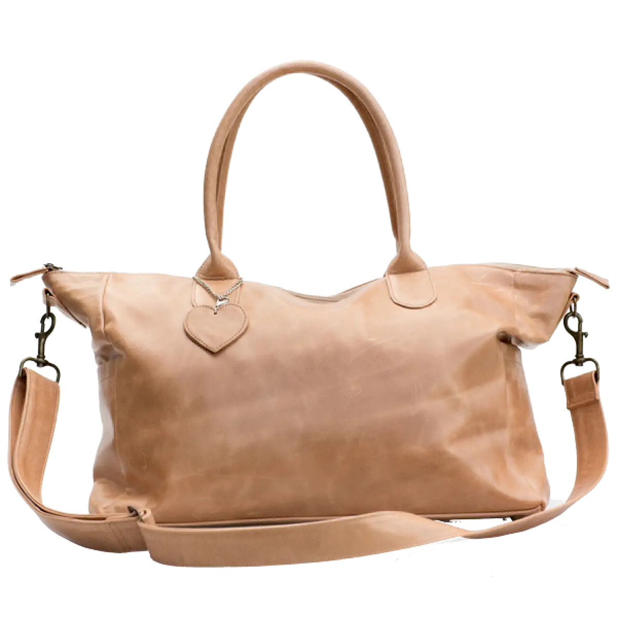 Tan Leather Handbag with Straps