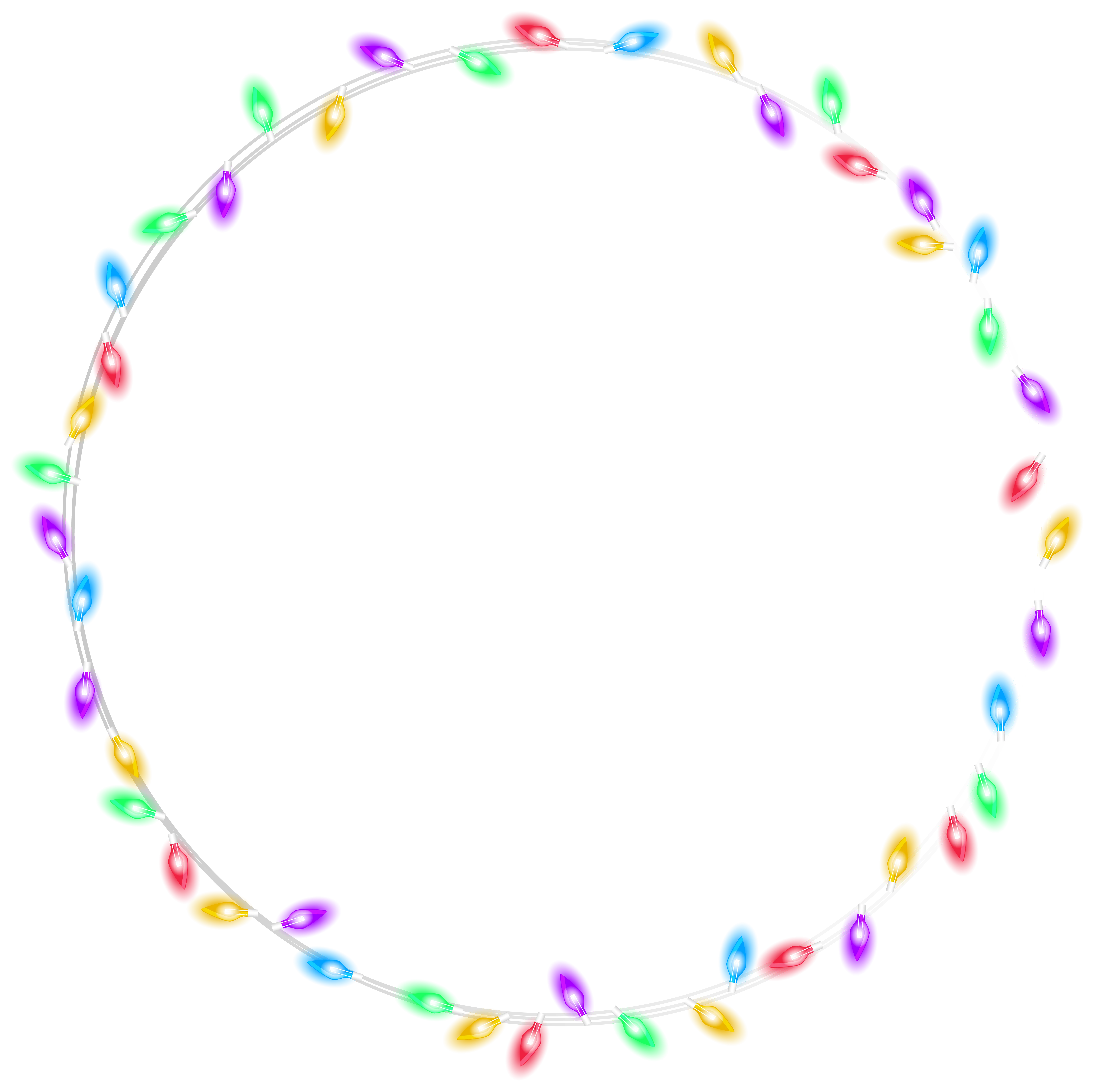 Festive Wreath with Multi-Colored Lights