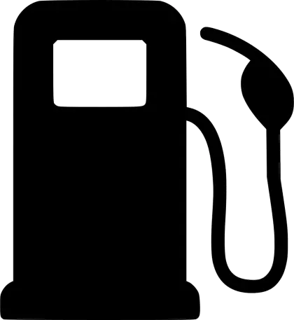Black Gas Station Pump Icon Illustration