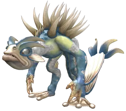 Blue Spiked Fantasy Creature