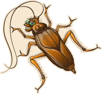 Funny Cartoon Cockroach