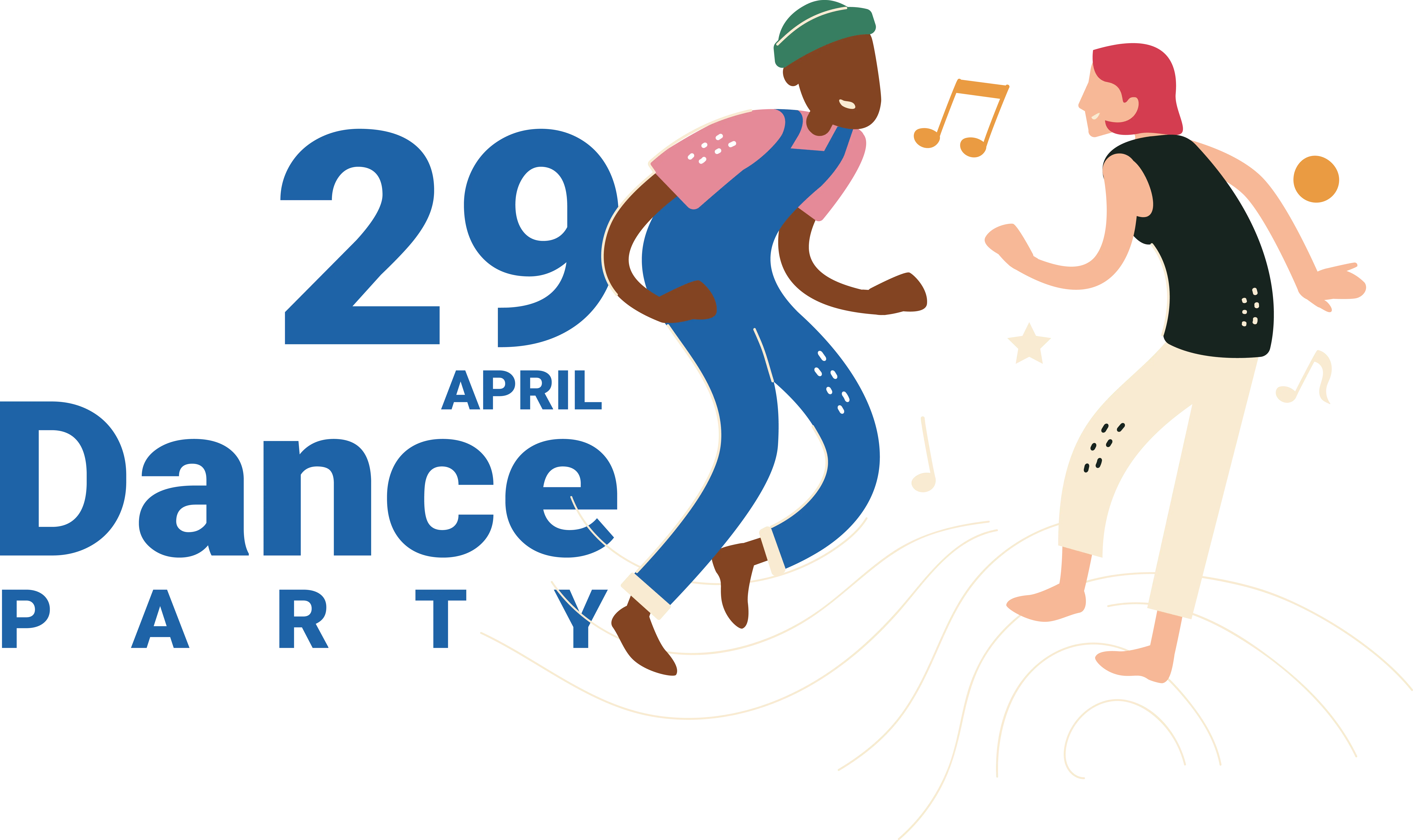 April Dance Party Graphic Illustration