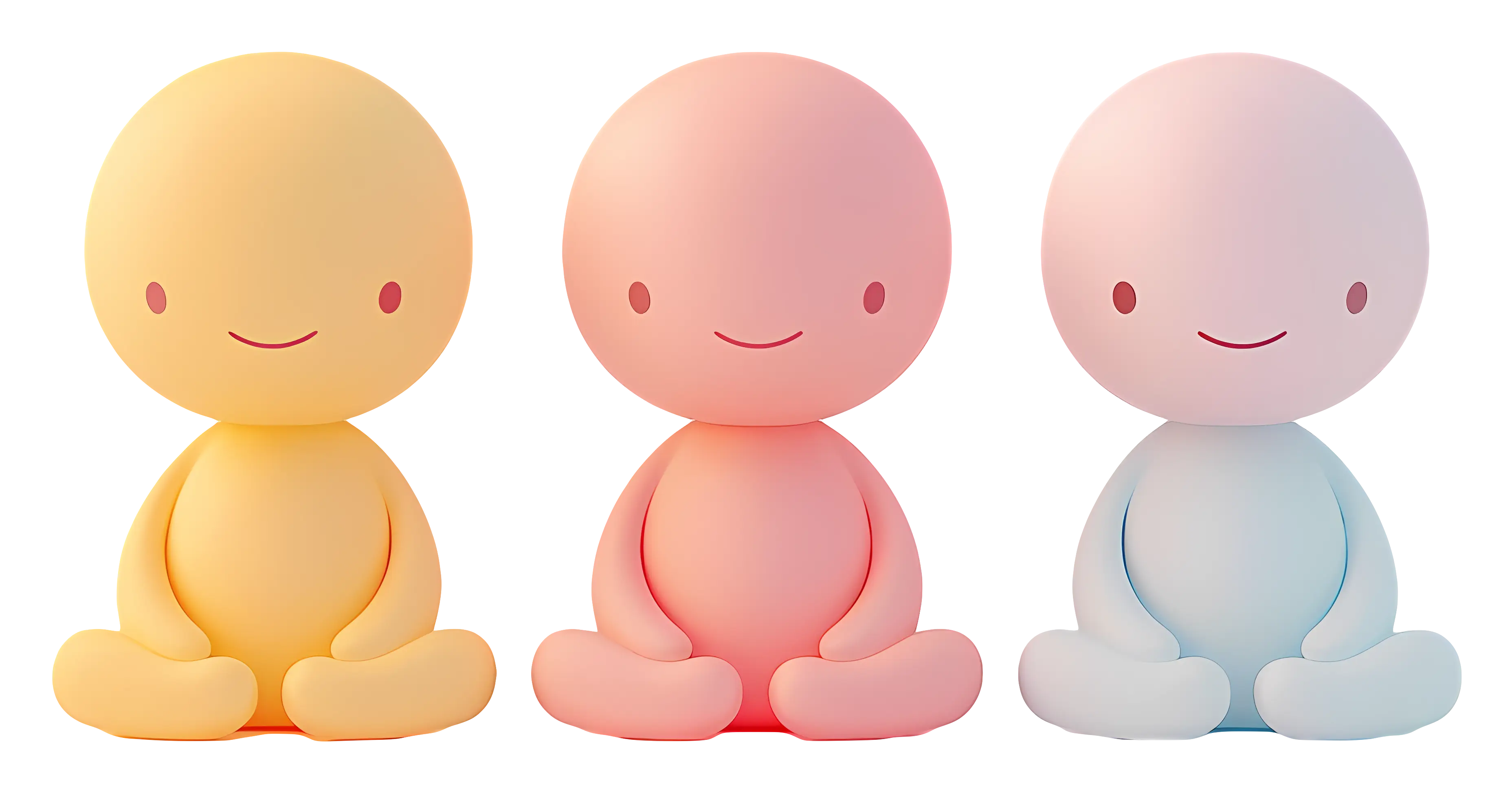 Colorful Cute Figures Trio