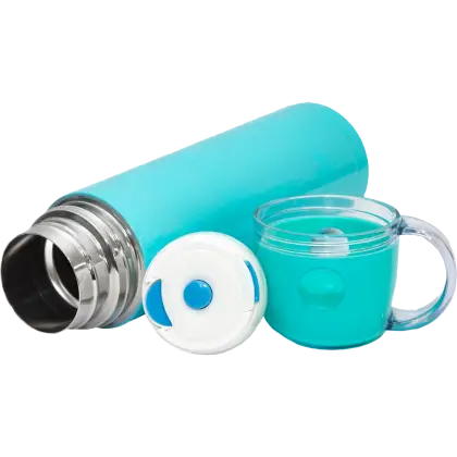 Blue Thermos with Cup